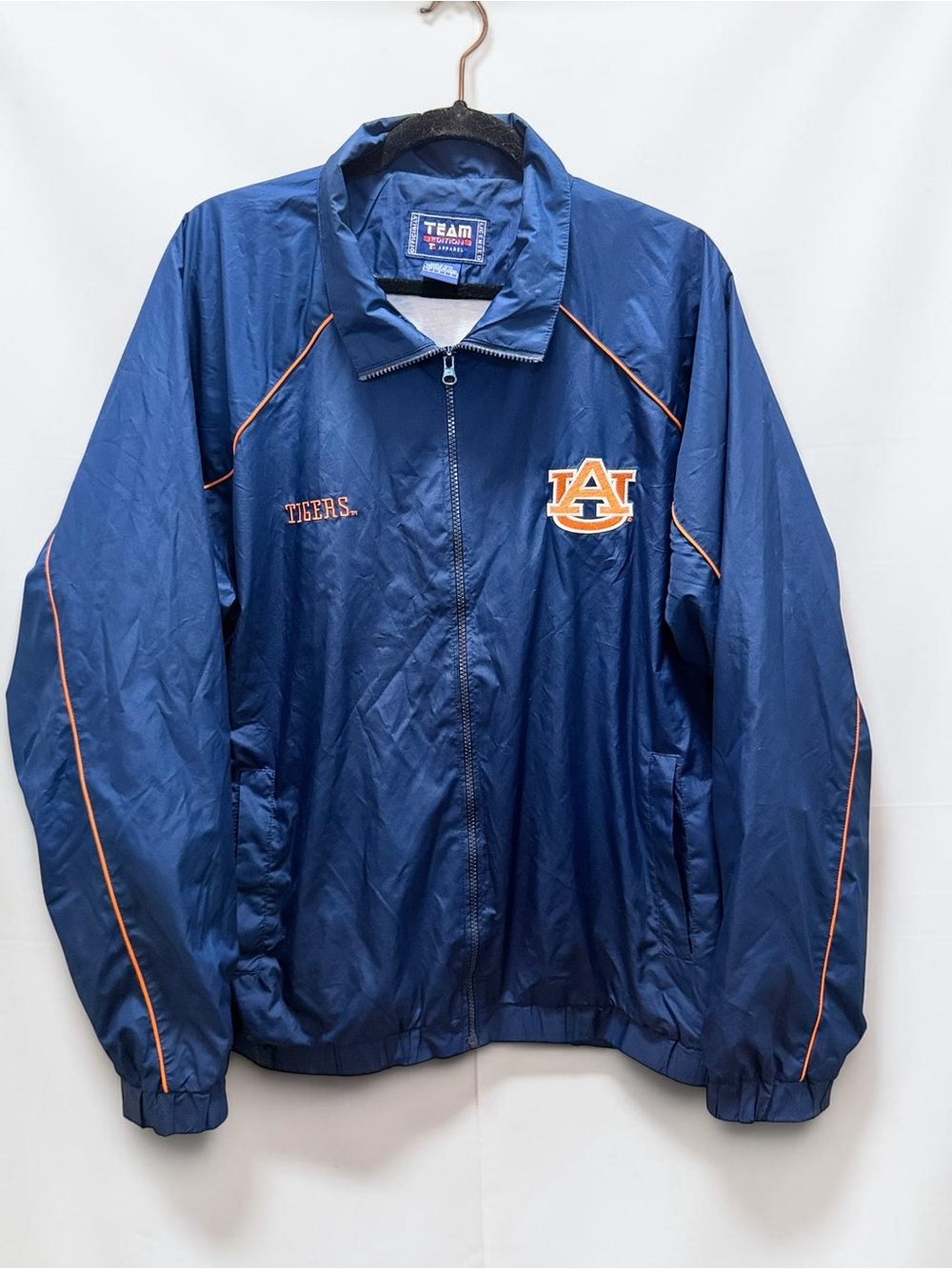 Navy Auburn Tigers Windbreaker Jacket large